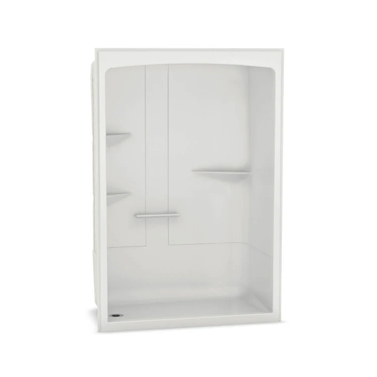 Shower Allia Rectangular White 60 x 34 Inch Acrylic 2 Seat Center Drain - Frankwebs