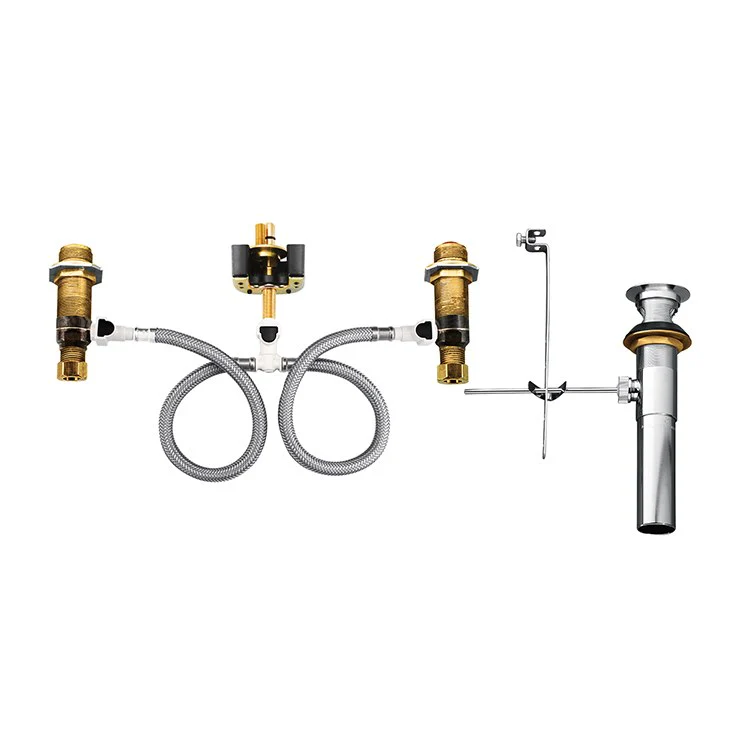 Widespread Bathroom Faucet Rough-In Kit with Drain - Frankwebs