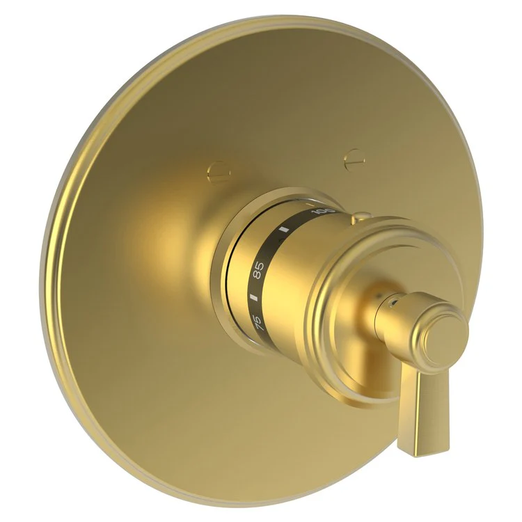 Thermostatic Trim Miro Round Place 1 Lever English Bronze ADA for Rough Valve 1-540 Face Plate and Temperature-Adjust Handle Brass - Frankwebs
