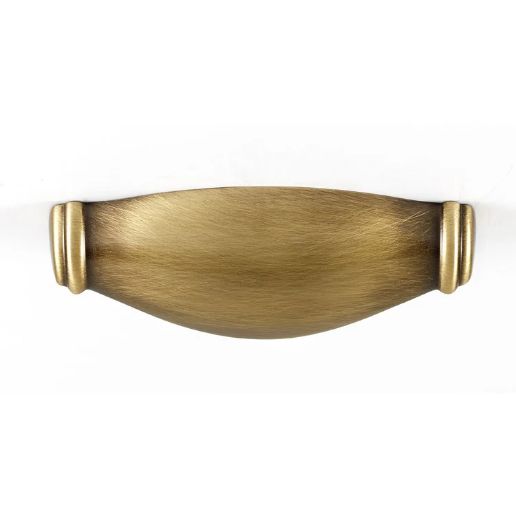 Pull Charlie's Cup Satin Brass 3 Inch 3-3/8 Inch 1 Inch - Frankwebs