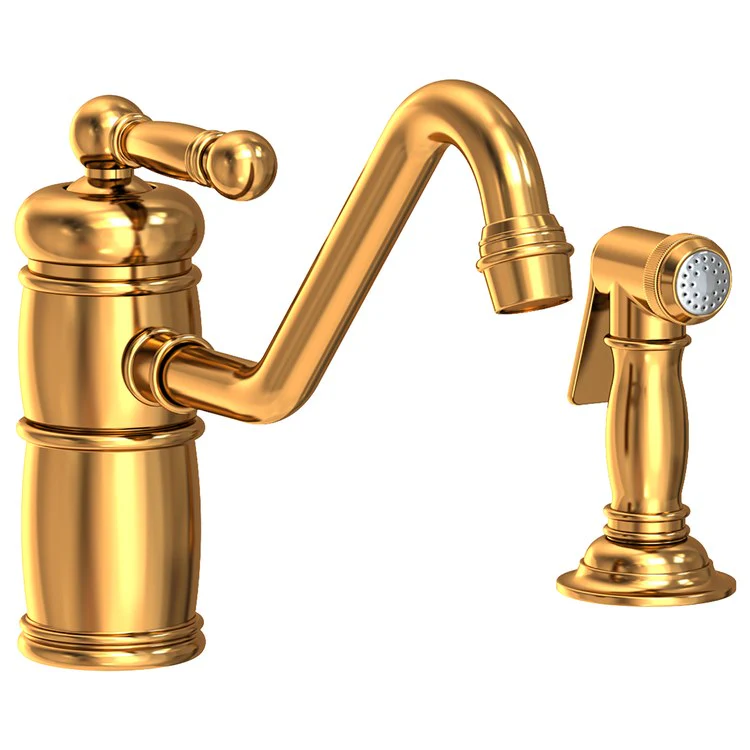 Kitchen Faucet Nadya 1 Lever ADA Antique Nickel Pull Out Sidespray Spout Height 5-11/16 Inch Spout Reach 9-11/16 Inch 1.8 Gallons per Minute - Frankwebs