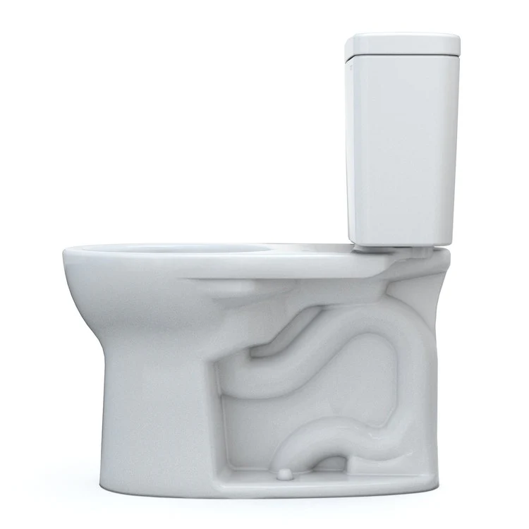 Toilet Drake 2 Pieces Universal Height Cotton Round Front ADA 30-1/8 Inch 1.28 Gallons per Flush Left Hand Chrome Less Seat - Frankwebs