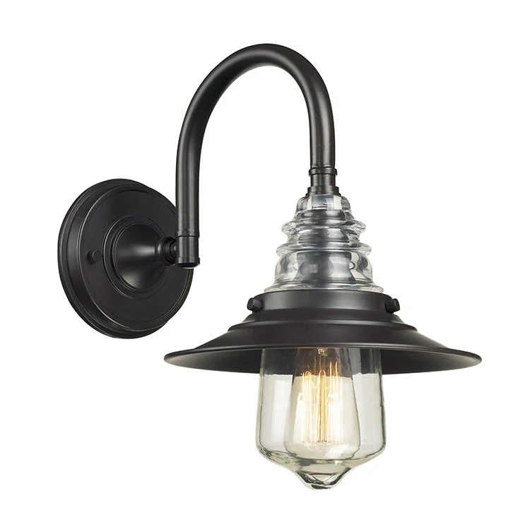 Insulator Glass Single-Light Wall Sconce - Frankwebs