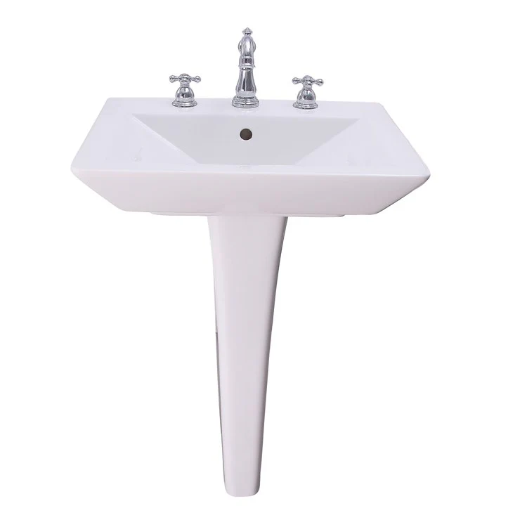 Pedestal Lavatory Opulence Widespread White Rectangular - Frankwebs