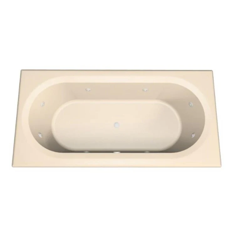 Combination Tub Designer Collection Caribe 72 x 36 x 19 Inch Drop-In Center Drain White Rectangle - Frankwebs
