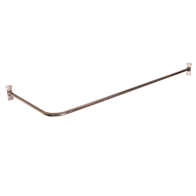 Shower Rod Corner Polished Brass 66 x 26 Inch Brass - Frankwebs