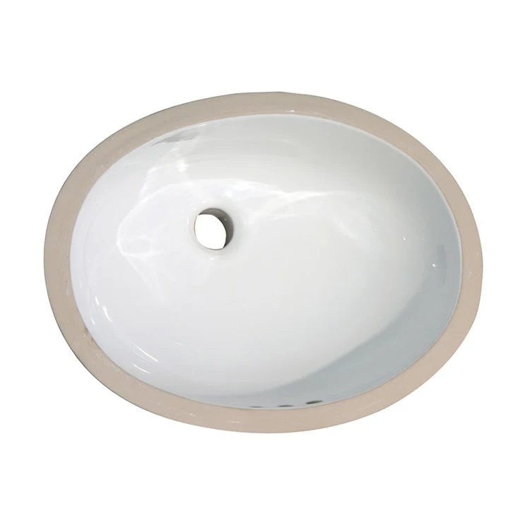 Lavatory Sink Rosa 460 Undercounter 18-1/4 Inch Oval White - Frankwebs