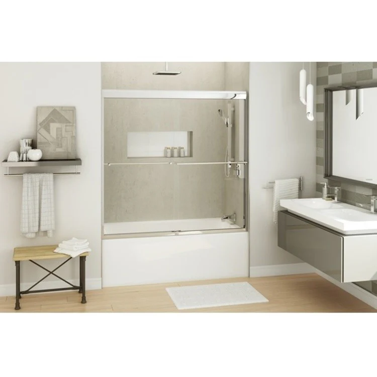 Shower Door Kameleon SC Sliding 59L x 57H Inch Dark Bronze Clear 1/4 Inch 55 to 59x57 Inch - Frankwebs
