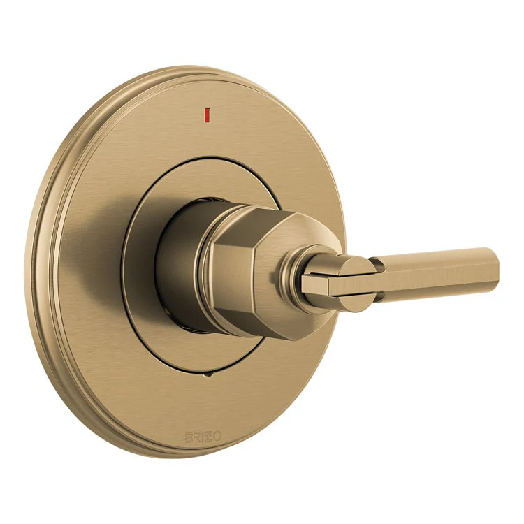Pressure Balance Valve Trim Invari Less Handle Brilliance Luxe Gold ADA Brass 6-7/8 Inch - Frankwebs