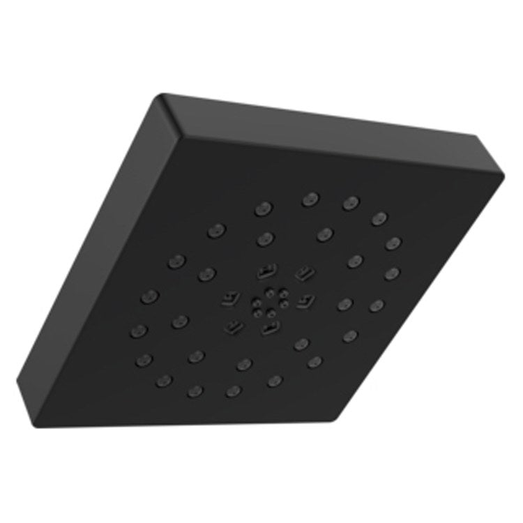Showerhead Universal Showering Components 4 Function Square with H2Okinetic Technology Matte Black 7-13/16 Inch 1.75 Gallons per Minute H2Okinetic PowerDrench Spray Massaging Spray H2Okinetic UltraSoak Spray and Pause - Frankwebs