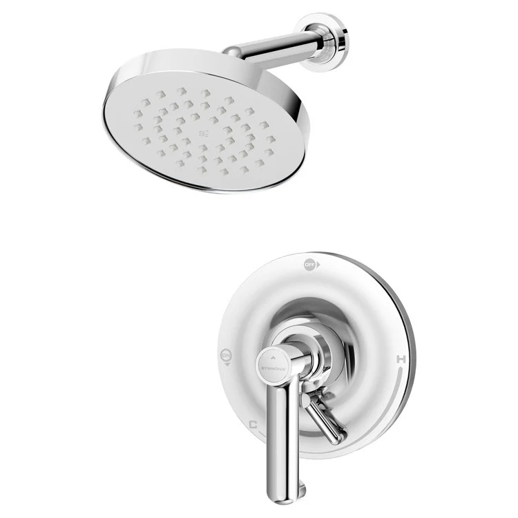 Shower Trim Museo Round with Integral Volume Control 2 Lever Polished Chrome ADA 1.5 Gallons per Minute 1 Function Round Showerhead - Frankwebs