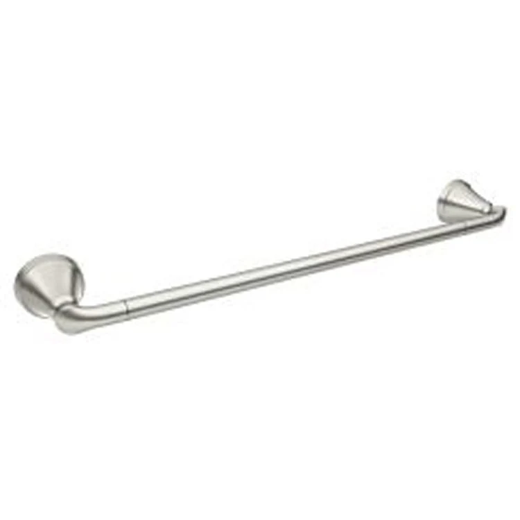 Towel Bar Tiffin 18 Inch with Press and Mark Brushed Nickel - Frankwebs