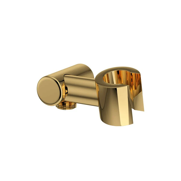 Handshower Holder with Outlet for Shower Arm Connection Polished Chrome Brass - Frankwebs