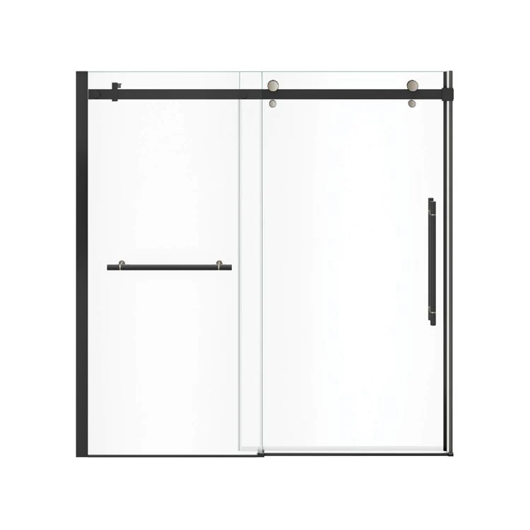 Tub and Shower Door Vela Sliding 59 x 59 Inch Chrome Clear 5/16 Inch 22-1/2 to 24-1/2 Inch - Frankwebs