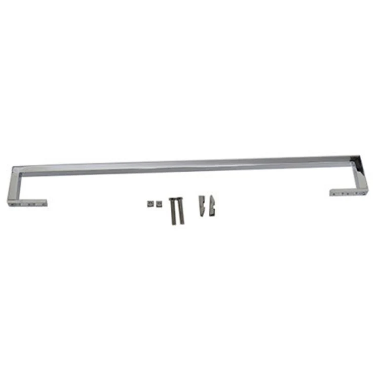 Towel Bar D-Code 23-3/4 Inch Rail Square Chrome 2-1/2 Inch - Frankwebs