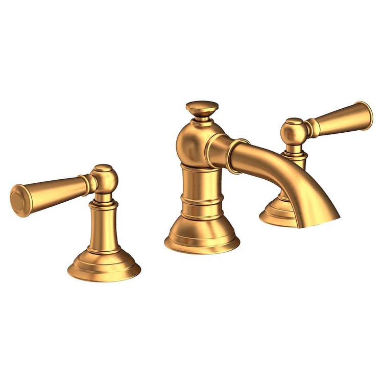 Lavatory Faucet Aylesbury Widespread 8 to 20 Inch Spread 2 Lever ADA White 1.2 Gallons per Minute Brass Spout Height 1-13/16 Inch - Frankwebs