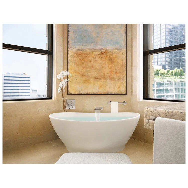 Air Tub Elise 6 62 x 35 Inch Freestanding Air Bath Center White Matte Oval Sculpturestone 86 Gallons 26-1/2 Inch - Frankwebs