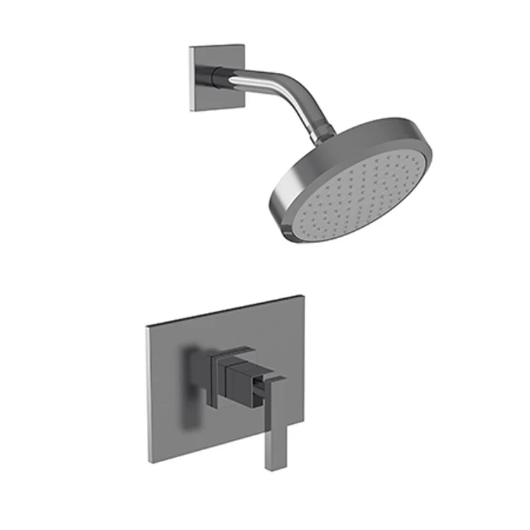 Shower Trim Secant Pressure Balanced Rectangular Face Plate 1 Lever French Gold PVD ADA 1.8 Gallons per Minute 1 Function - Frankwebs