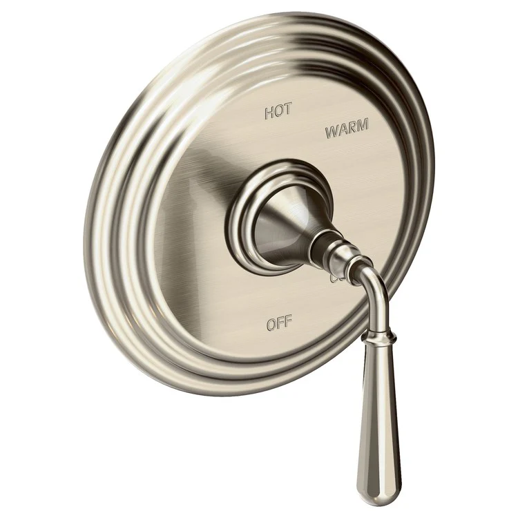 Pressure Balance Valve Trim Bevelle Round 1 Lever Matte White ADA Depth 4-6/7 Inch - Frankwebs