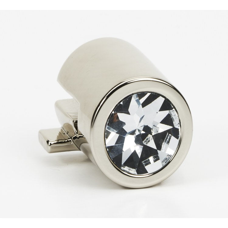 Post Ring Pull Crystal Small Round Polished Chrome 2-1/2 Inch Brass - Frankwebs