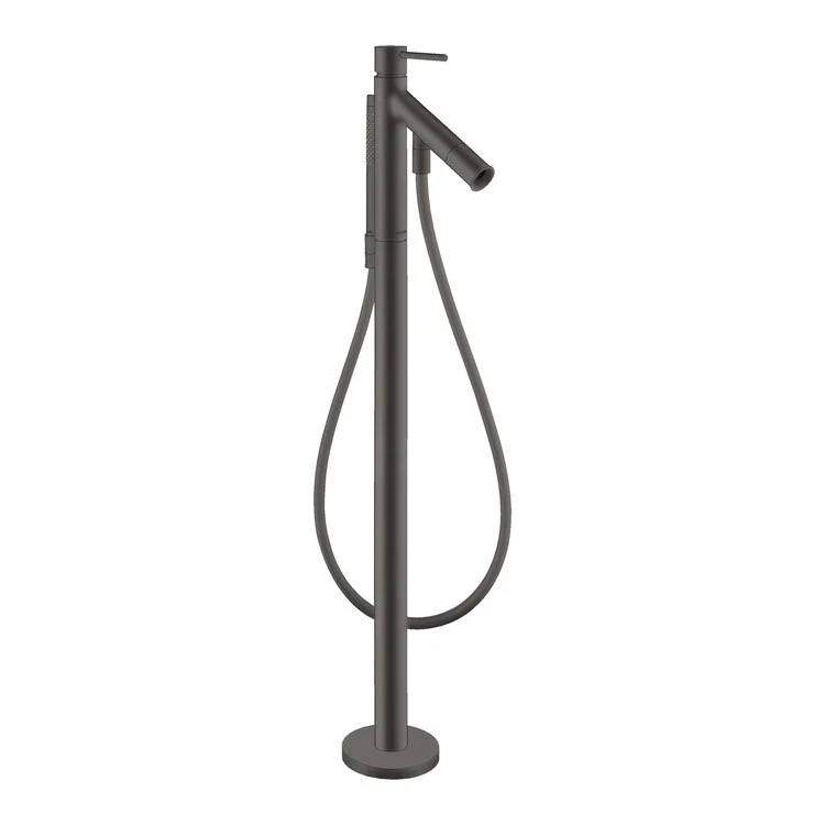 Tub Filler Trim Starck Freestanding with Wand 1 Lever Brushed Black Chrome - Frankwebs