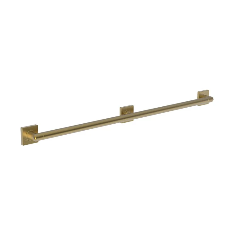 Grab Bar Secant 42 Inch 3 Post Square Plate Matte White ADA Wall Mount Brass - Frankwebs