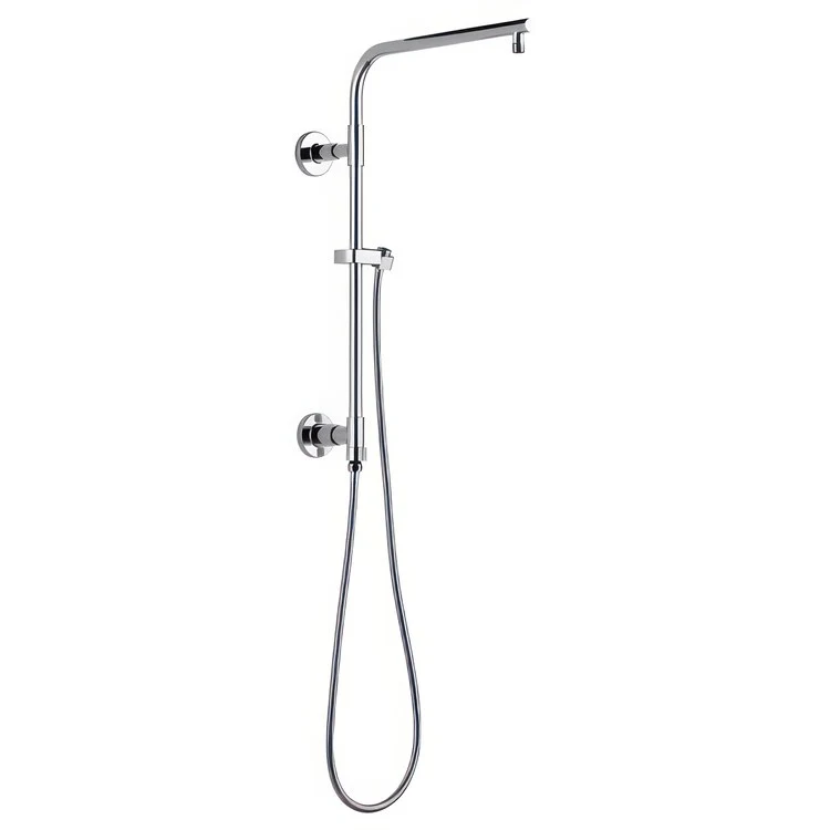 Shower Column Emerge Universal Showering Components Round Contemporary Lumicoat Polished Nickel 18 Inch - Frankwebs
