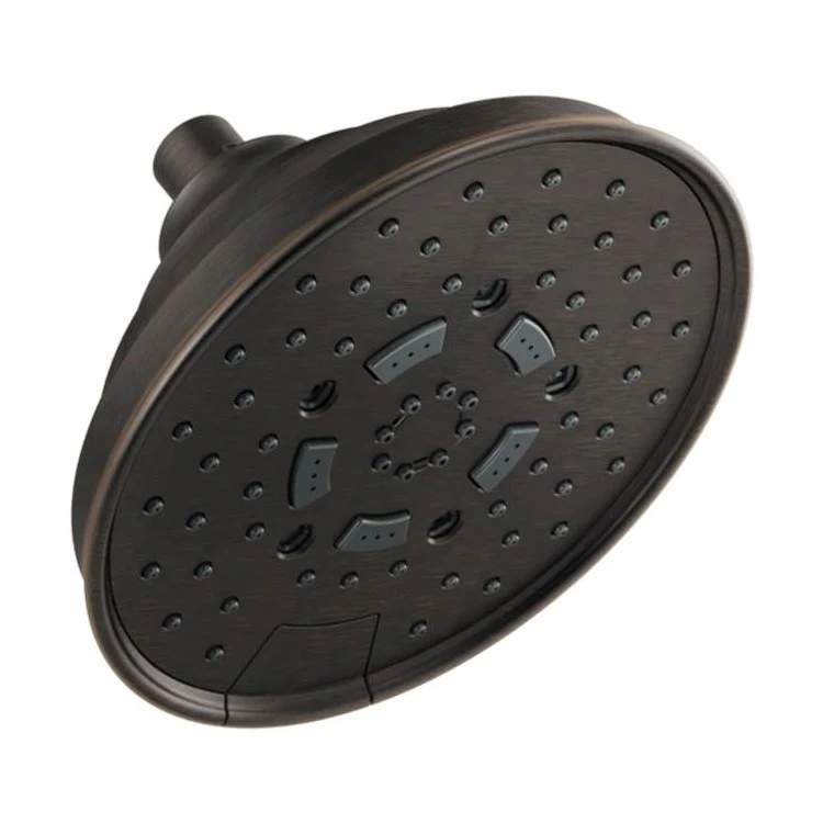 Showerhead Universal Showering 5 Function Brilliance Luxe Gold 7 Inch 1.75 Gallons per Minute H2Okinetic Classic Round Includes H2Okinetic Rinsing Shampoo Full Full & Shampoo & Massage Spray - Frankwebs