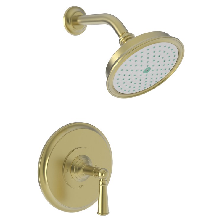 Aylesbury Pressure Balance Shower Trim with Lever Handle - Polished Brass Uncoated - Frankwebs