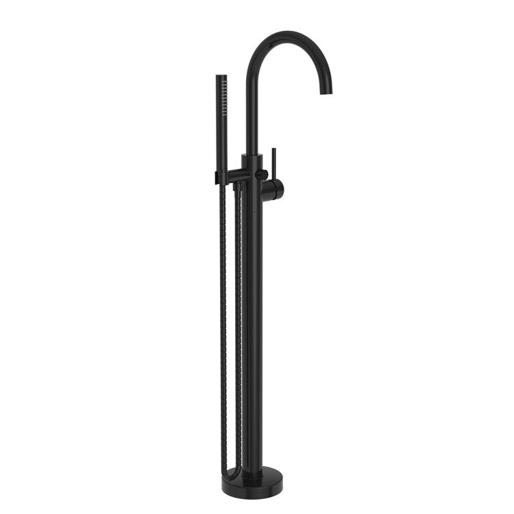 Tub Filler Priya Freestanding with Handshower 1 Lever ADA French Gold PVD 1 Hole - Frankwebs