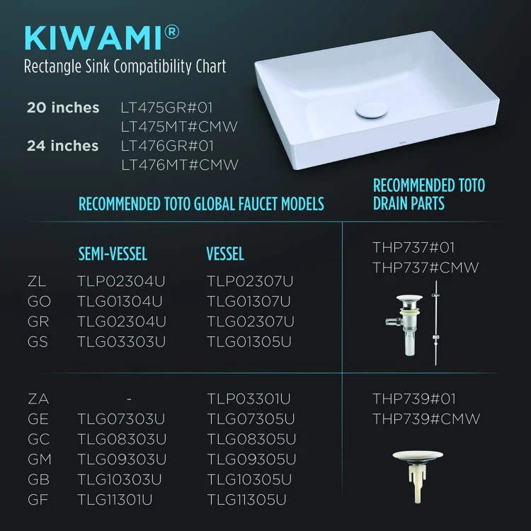 Vessel Kiwami Renesse Rectangle Lavatory Clean Matte White Vitreous China 19-11/16 x 14-15/16 x 2-3/4 Inch ADA - Frankwebs