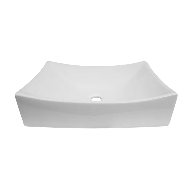 Vessel Styx 510 Above Counter Rectangle 20-3/8 Inch White Vitreous China - Frankwebs