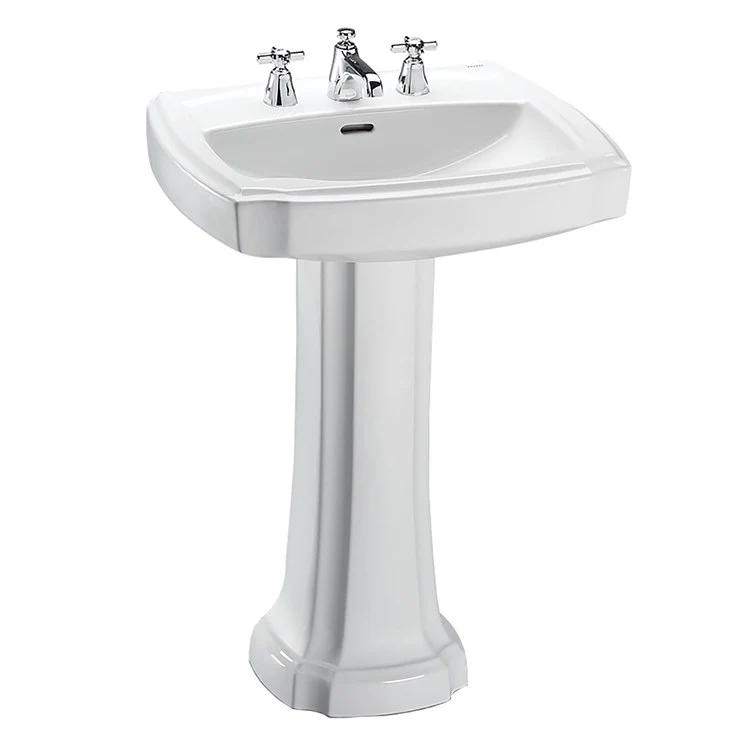 Guinevere 24-3/8 Pedestal Sink with Three Holes - Frankwebs