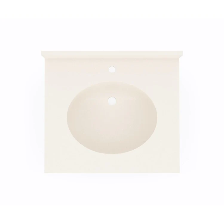 Vanity Top Ellipse 19 x 17 Inch ADA Tahiti White Swanstone 3 Hole - Frankwebs