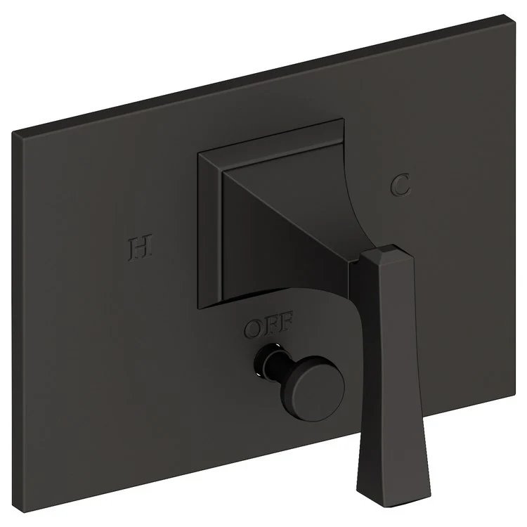 Joffrey Pressure Balance Tub/Shower Valve Trim Only with Lever Handle - Flat Black - Frankwebs