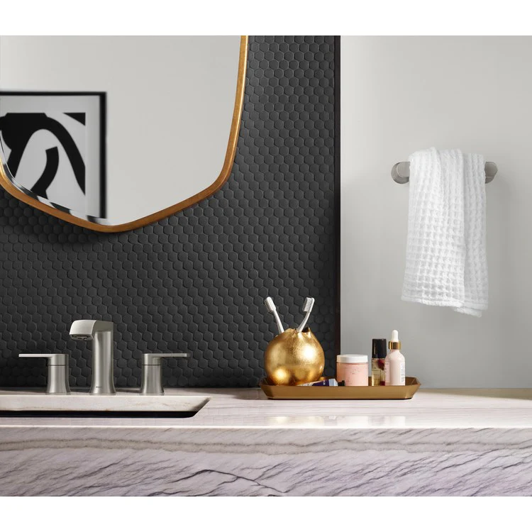 Lavatory Faucet Genta LX Widespread 8 to 16 Inch Spread 2 Lever ADA WaterSense Brushed Nickel 1.2 Gallons per Minute - Frankwebs