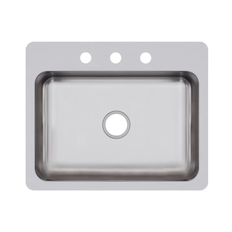 Kitchen Sink Dayton 27 x 22 Inch Single Bowl 3 Hole Elite Satin Top Mount Undermount - Frankwebs