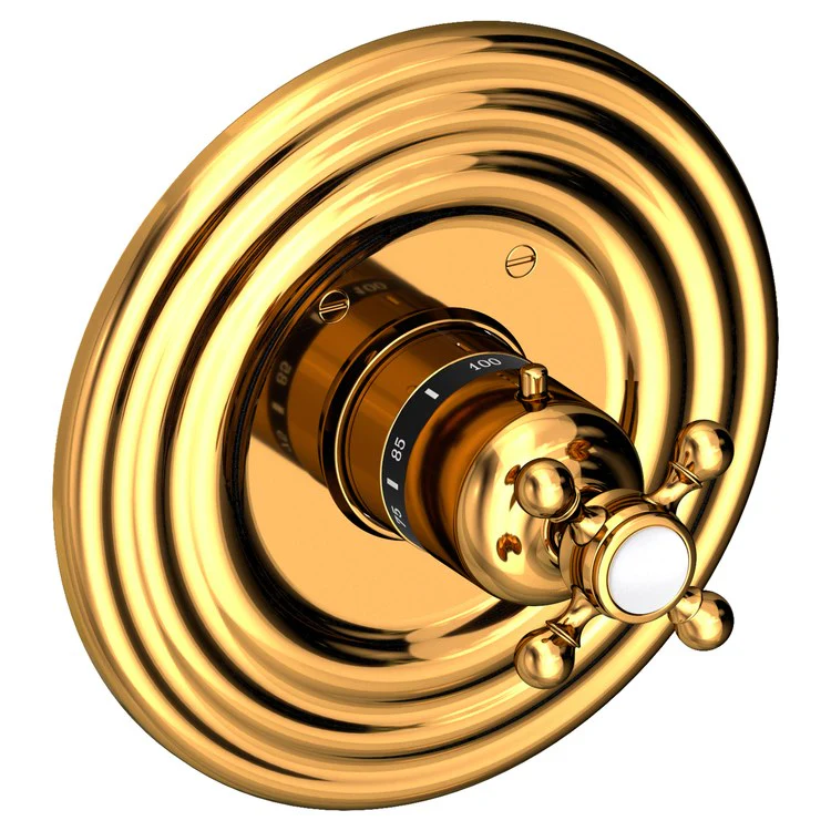 Astor Round Thermostatic Valve Trim with Cross Handle - Frankwebs