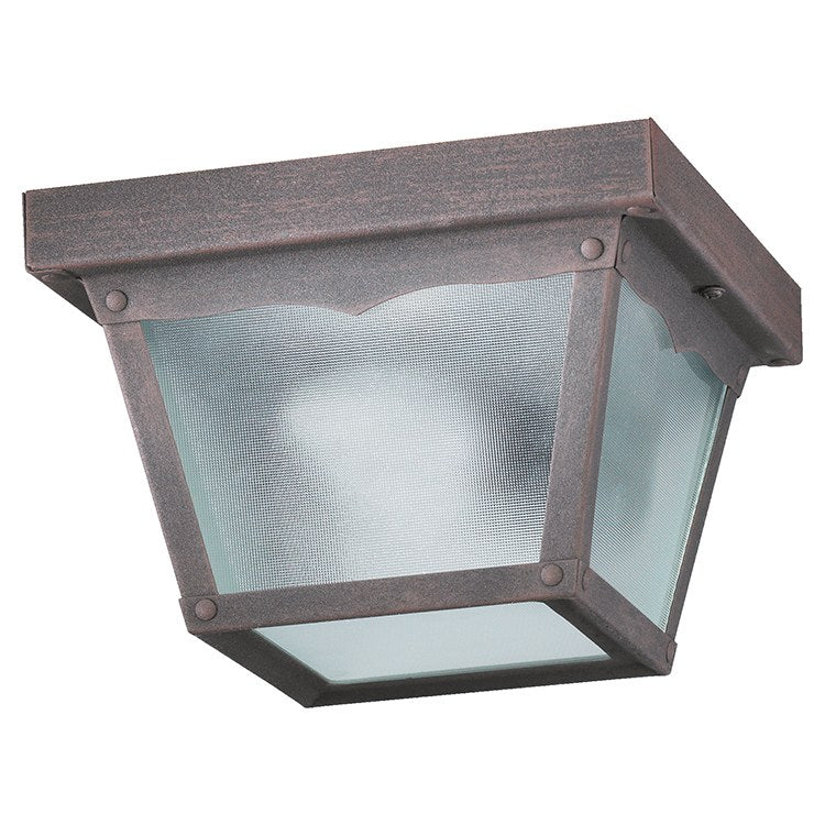Signature Cage Single-Light Outdoor Flush Mount Ceiling Fixture - Frankwebs