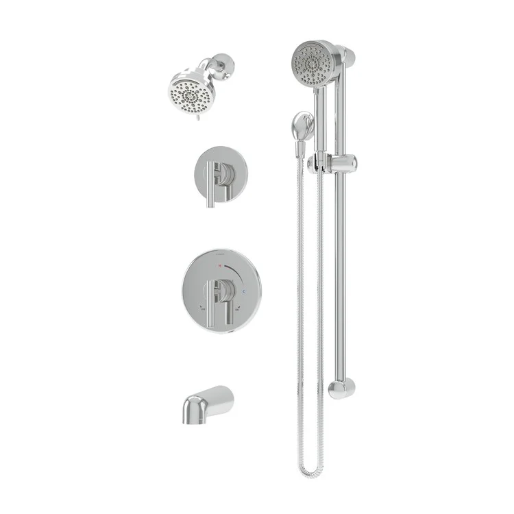 Shower Trim Dia System 2 Lever Polished Chrome WaterSense ADA 2.0 Gallons per Minute Round 7 Function for 161/261 Series Temptrol Valve - Frankwebs