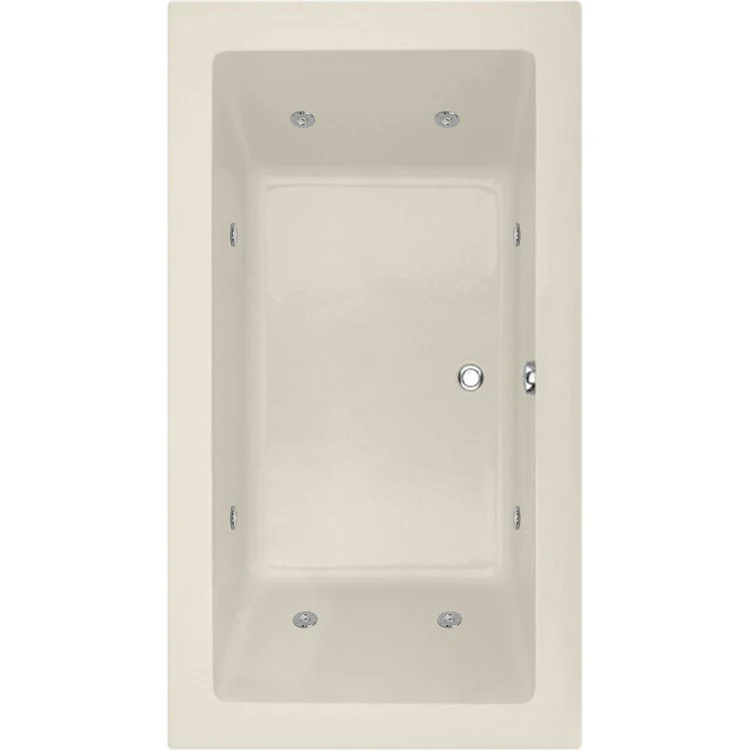 Combination Tub Designer Collection Danika 73 x 41 x 21 Inch Drop-In Side Center Drain Bone Rectangle - Frankwebs