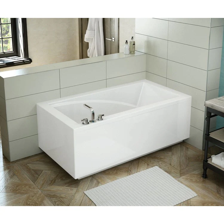 Tub Modulr 60 x 32 Inch Corner Right with Armrest Right Hand White Acrylic - Frankwebs
