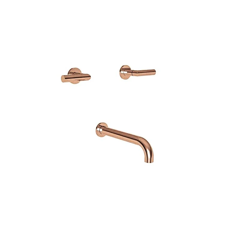 Tub Filler Trim Pavani Wall Mount 2 Lever Antique Nickel ADA 7-7/8 Inch Spread - Frankwebs