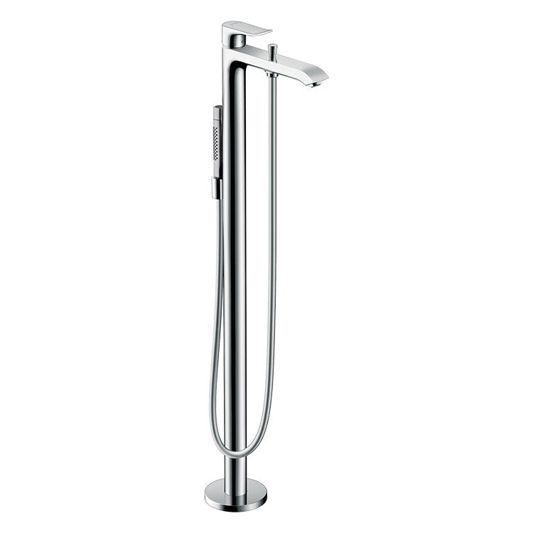 Metris Floor Mount Freestanding Tub Filler with Handshower - Frankwebs