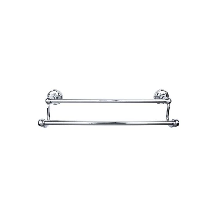 Towel Bar Edwardian Bath 18 Inch Double Ribbon Backplate Brushed Satin Nickel Zinc Alloy 6-1/2 Inch for Bath Hardware - Frankwebs