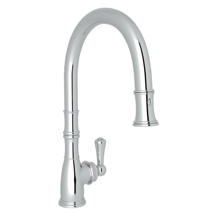 Kitchen Faucet Georgian Era 1 Lever Satin Nickel Pull Down Swivel C-Spout 1.8 Gallons per Minute - Frankwebs
