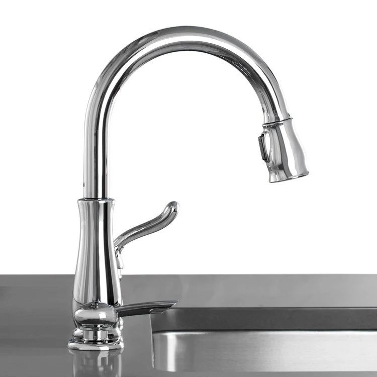Leland Single Handle Pull Down Kitchen Faucet - Frankwebs