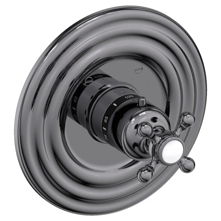 Astor Round Thermostatic Valve Trim with Cross Handle - Frankwebs