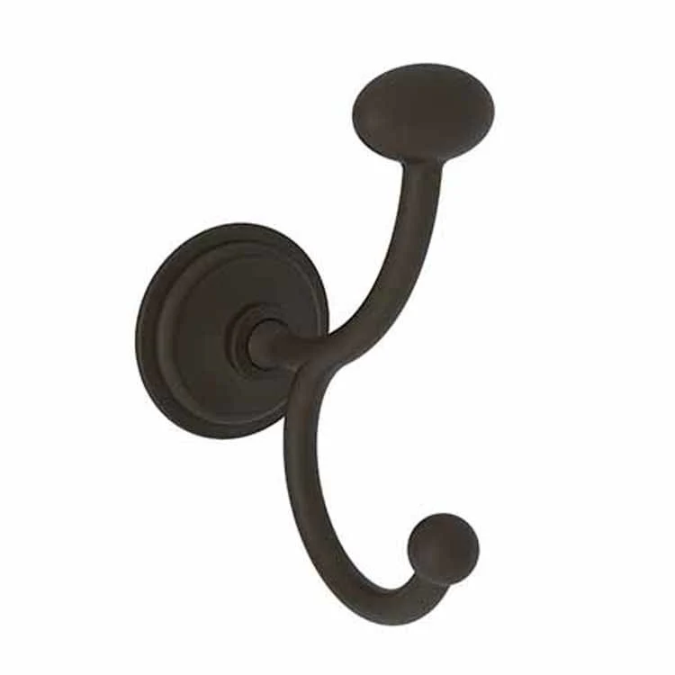 Robe Hook Miro Double Vertical Satin Gold PVD 4-6/7 Inch 3-7/9 Inch Wall Mount Brass - Frankwebs