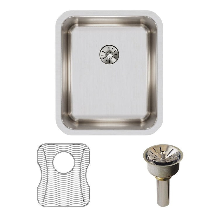 Kitchen Sink Lustertone Classic 16 x 18.5 Inch Single Bowl Perfect Drain Lustrous Satin Undermount Drain Location Rear Center - Frankwebs
